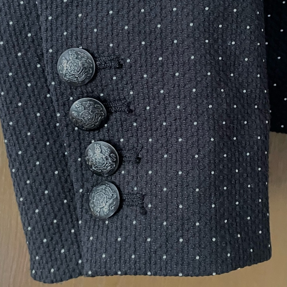 BANANA REPUBLIC Black Polka Dot Women's Slim Blazer fully lined, size 2 - Picture 7 of 10